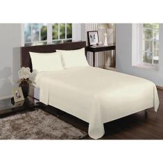 Jogo Lençol Viúva 4 Peças 2,03X1,20X30Cm 180 Fios Bainha