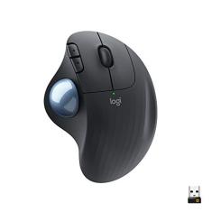 Mouse sem fio Logitech Trackball ERGO M575 com Controle Fácil do Polegar, Rastreamento Preciso e Suave, Design Ergonômico e Confortável, Conexão Bluetooth e USB - Compatível com Windows e Mac.