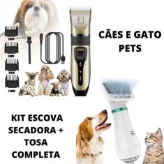 profissional recarregável de pelos para pets, máquina de tosa com lâmi