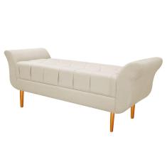 Recamier Estofado Ari 195 Cm King Size Corano Bege Adj Decor