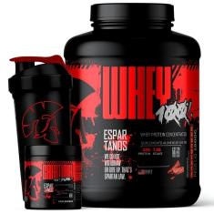 Kit Whey Protein Concentrado 100% 1800g + Creatina 100g + Coqueteleira - Espartanos-Unissex