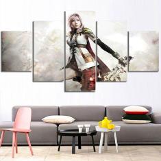 Quadro Decorativos Jogo-Final-Fantasy com 5 peças 130x65