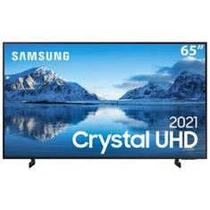 Smart TV 65" Crystal UHD 4K Samsung 65AU8000, Dynamic Crystal Color, Design slim, Tela sem limites, Visual Livre de Cabos, Alexa built in