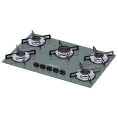 Fogão Cooktop Chamalux 5 Bocas Ultra Chama Prata 110v/220v