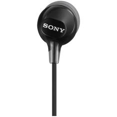 Sony Fones de ouvido intra-auriculares MDR-EX15LP-PRETO com cabo antiembaraço e 3 pares de fones de ouvido de silicone