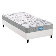 Cama Box Solteiro: Colchão Espuma Probel D45/EP Anatômico Guarda Costas Próextreme Plus Double Face + Base CRC Courano White(88x188)