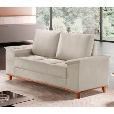 Sofá Ravena Linho 02 Lugares D28 Meu Sofá Online A302 Linho Branco