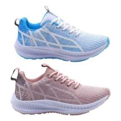 Kit 2 Pares Tênis Feminino Esportivo Academia Confortável-Feminino