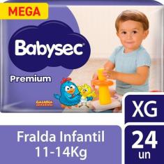 Fralda Babysec Premium Tamanho XG Pacote Mega com 24 Unidades Descartá