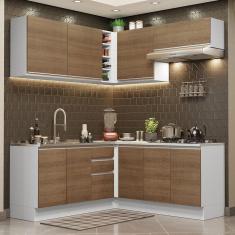 Cozinha Completa 349003 Com Armário E Balcão Branco/Rustic