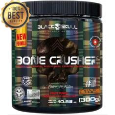 Pré Treino Bone Crusher Black Skull 300g Pre Workout Caveira Preta