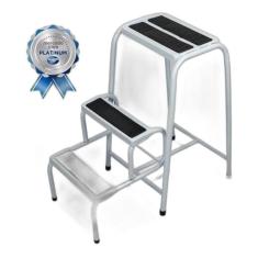 Banqueta Escada 3 Degraus Dobrável Antiderrapante