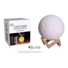 Umidificador E Aromatizador Luminaria Abajur E Lua Cheia 3D - GN