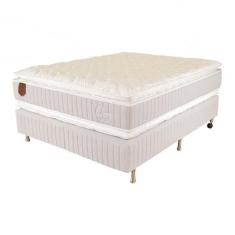 Cama Box Viúva (Box + Colchão) 128x188x75 Ouro Prorelax Molas Ensacada