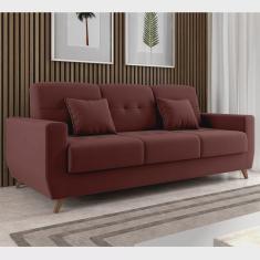 Sofá Cama 3 Lugares com Baú Pâmela