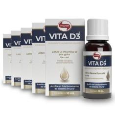 Kit 5 Vita D3 2000Ui Vitafor 10Ml Em Gotas
