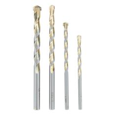 MTX Jogo de Brocas para Concreto Golden Line, 4 Peças (5-6-8-10mm), Liga Dura VK8, Perfuração com Impacto - Para Concreto e Tijolo