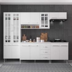 Cozinha Modulada Completa Fidelitá Viena 5 Peças 260cm 13 Portas 3 Gav