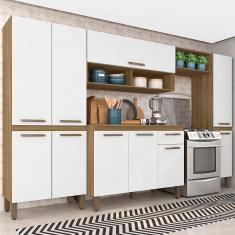 Armário De Cozinha Tieli 5 Peças Boreal/branco - Móveis Arapongas