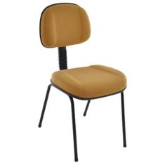 Cadeira Secretária Com Base Pé Palito  Linha Classic Amarelo - Design