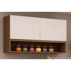Armário De Cozinha Modulado Cook C- 2 Portas Off White-ebano - Genialflex