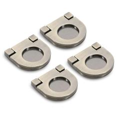 Evionlin Pacote com 5 puxadores embutidos de 3,5 cm, preto, puxador invisível para gaveta, polimento opaco, instalação oculta, empunhadura de móveis, puxador de porta de armário com parafusos