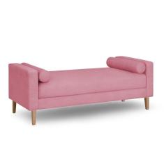 Recamier Berlim 1,20m Suede Pink - Inova Decorações
