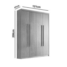 Guarda Roupa Solteiro Heros 4 Portas E 2 Gavetas Moderna Imbuia