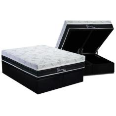 Cama Box Baú Queen: Colchão Molas MasterPocket Ensacadas Polar Diamond