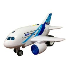 Avião Bate Volta Brinquedo Miniatura C/ Som E Luz 3 Pilhas Inclusas