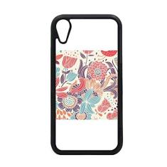 Capa para iPhone XR com tinta de flor de folha para proteção de telefone Apple