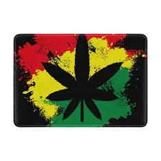 My Daily Marijuana Cannabis Leaves capa protetora de couro para passaporte