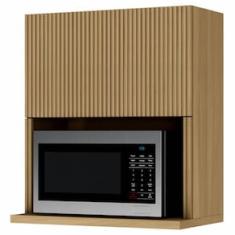 Armário Aéreo Nesher Rainha em MDF 15mm com Nicho para Micro-ondas, 1 Porta e 1 Prateleira - 70cm de largura