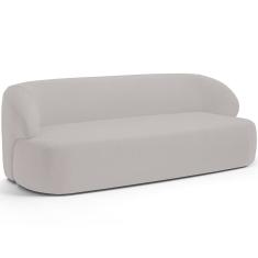 Sofá 2 Lugares Curvo Orgânico Para Sala Living 150cm Barolo L06 Veludo Grafite - Lyam Decor