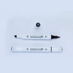 Marca Texto Artools Pictom Pontas Broad e Brush Azul B962