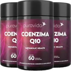 COENZIMA Q10 METABOLIC HEALTH PURAVIDA 3 X 60 CáPSULAS 