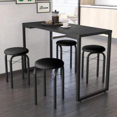 Conjunto Mesa De Cozinha 120cm 4 Banquetas