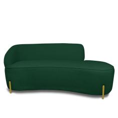 Sofá 4 Lugares Orgânico 220cm Pé Ferro Dou Morgan Bouclê L01 - D`rossi Cor Verde