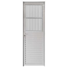 Porta de Alumínio Branco de Entrada Social Hale Esquadrias - Lado Dire