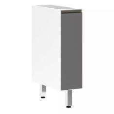 Balcão de Cozinha sem Tampo 20cm 1 porta Pérola Luciane Móveis, Branco