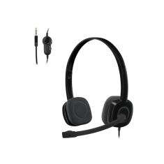 Headset com fio Logitech H151 com Microfone com Redução de Ruído e Conexão 3,5mm