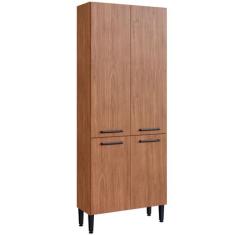 Paneleiro Duplo Giovanna 4 Portas Freijó/Preto - Irm Móveis, Marrom, M