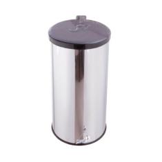 Lixeira Redonda Inox Com Pedal Esfera - Tampa Plástica 20L - CM Design