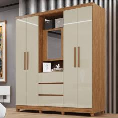 Guarda-Roupa de Casal Giga 5 Portas 2 Gavetas - Tudo De Móveis