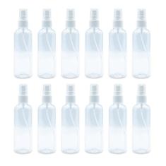 Kit 12 Frasco Borrifador Válvula Spray Álcool Perfume 100 Ml