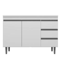 Balcão de Pia Andréia 100 cm Branco  AJL - AJL Móveis