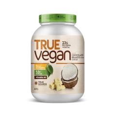True Source True Vegan Proteína Vegetal - 837G Chocolate Branco Com Coco
