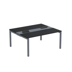 Mesa Plataforma Dupla com Pé de Aço para Coworking 160X140/2P PDC16/14/2P Preto/Grafito