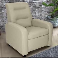 Poltrona Reclinável Classic 2 Posições Corano Bege - Matrix, Marrom