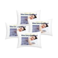 Travesseiro Fibras Siliconadas Max Malha Kit C/ 4 Un 50x70 - Ortobom